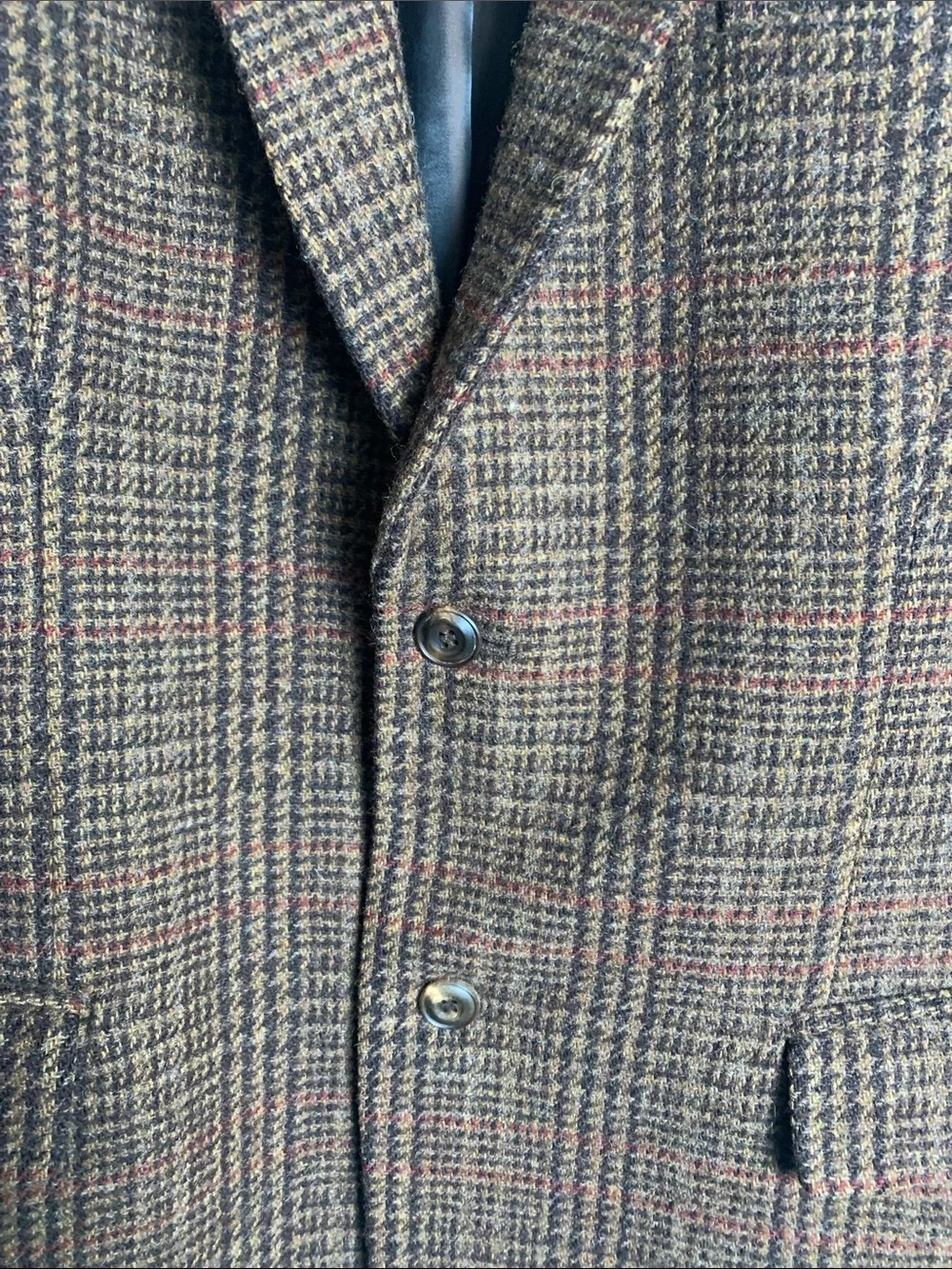 LL Bean Signature Men’s Brown Glen Plaid Sport Coat